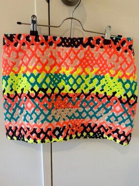 Milly Multicolor Neon Mini Skirt Size 6
